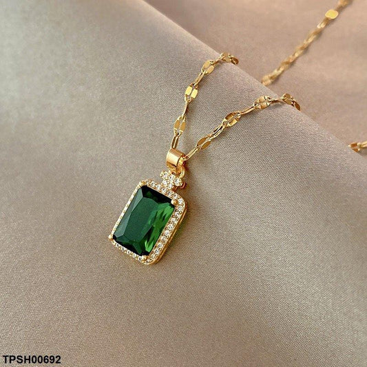 Square Pendant with Chain